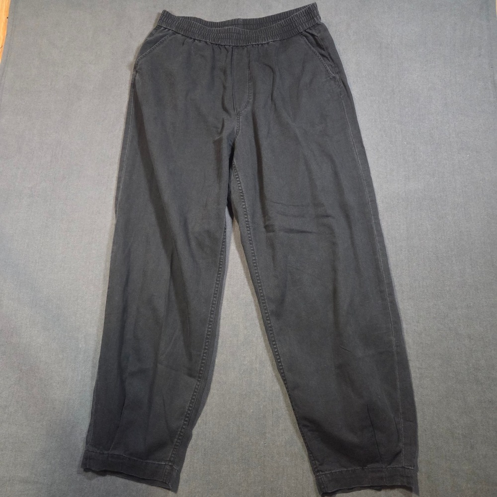 H&M &Denim Jogger Pants Mens M Black Elastic Waist Tapered Leg Streetwear